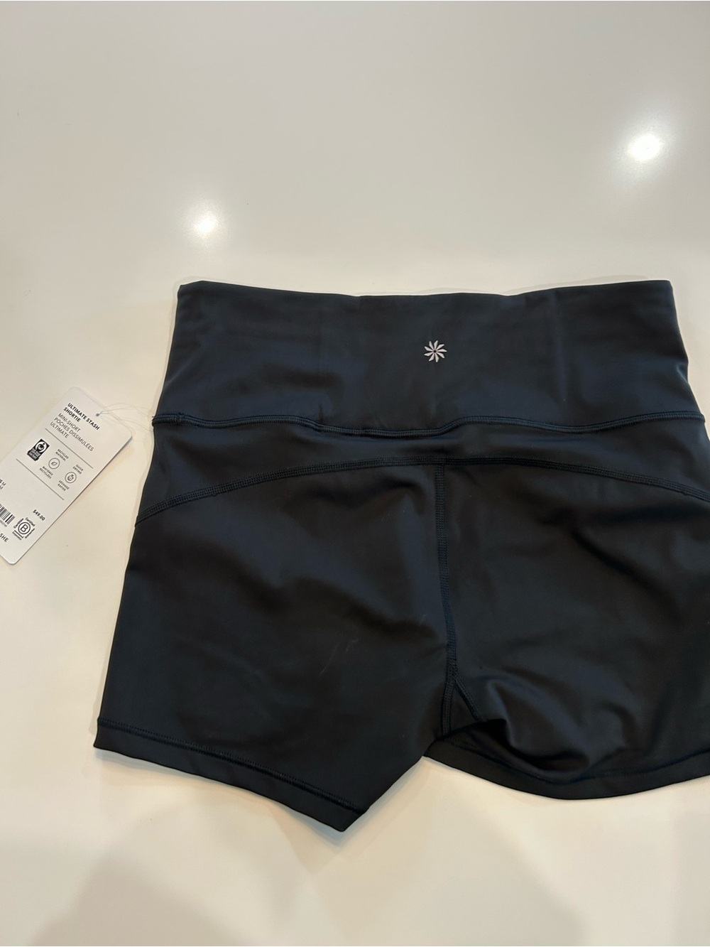 Athleta Black High-Waist Performance Bike Shorts - Picture 2 of 6